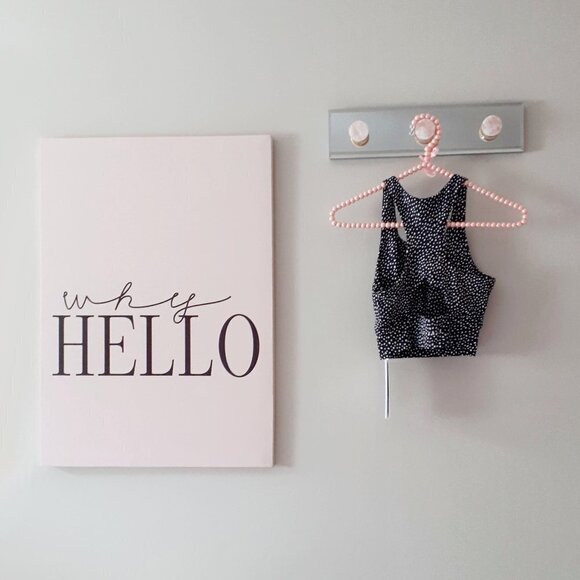 NWT All Fenix black & white polka dot racerback sports bra & 7/8 legging set, XS - Picture 12 of 16